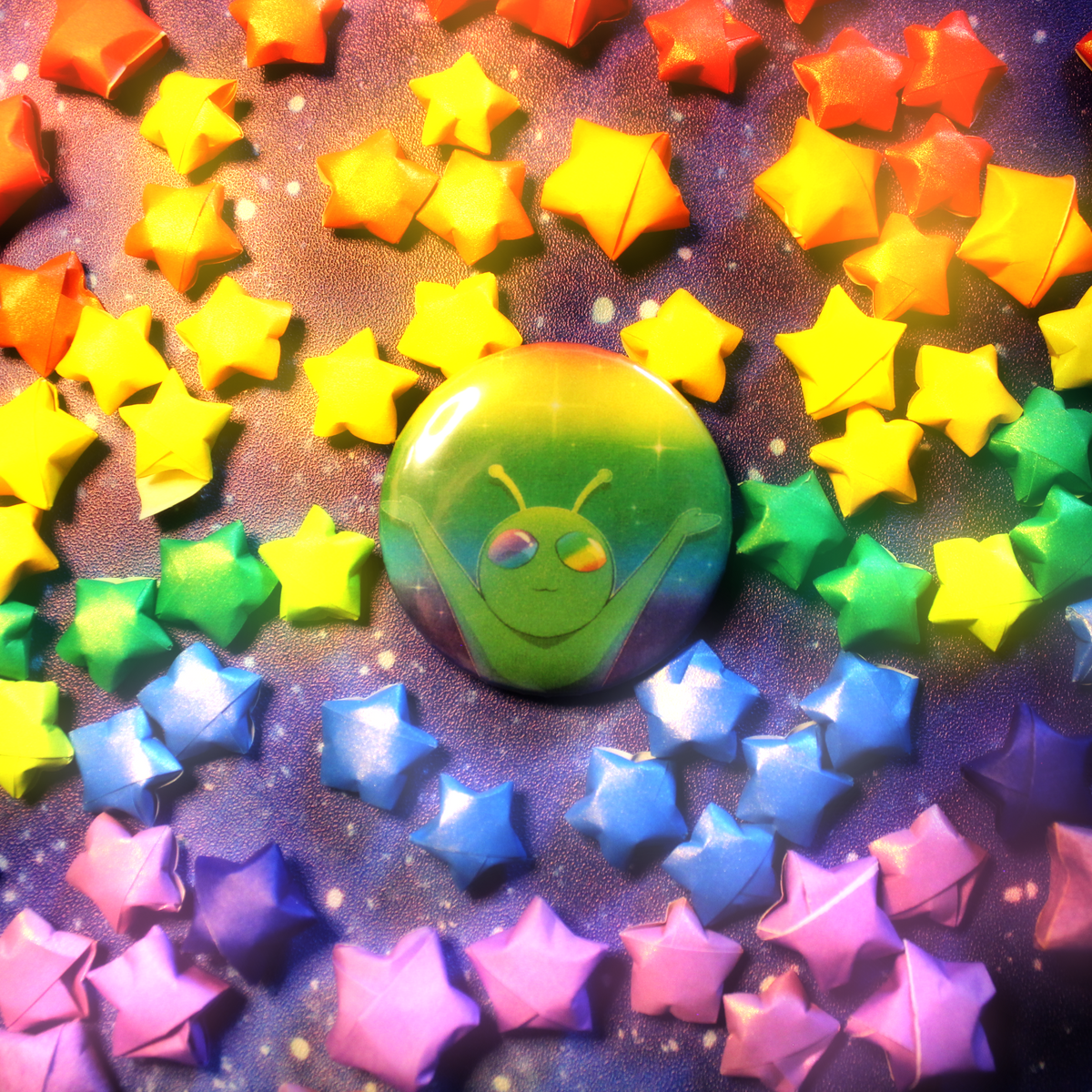 Proud Gay Alien Button Pin